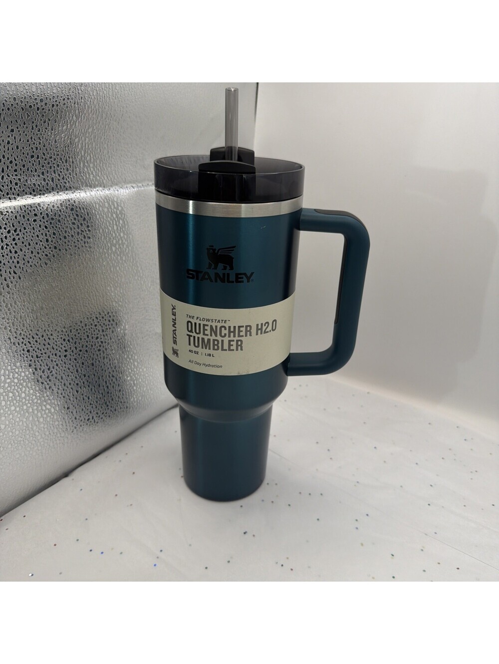 Stanley Quencher H2.0 FlowState 40 Oz Tumbler Balsan Glow NWT w/ Straw